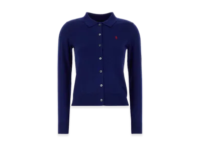 Polo Ralph Lauren Women's Stretch Cotton Blend Cardigan "Blue"