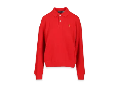 Polo Ralph Lauren Women's Long-Sleeved Cotton Polo "Red"