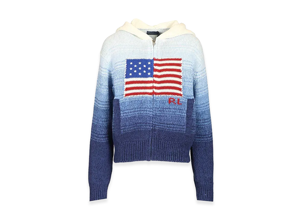 Polo Ralph Lauren Women's Ombre Cotton Hoodie "Blue"