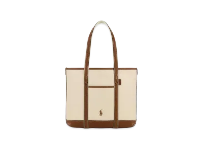 Polo Ralph Lauren Women's Canvas Shoulder Bag "Beige/Brown"