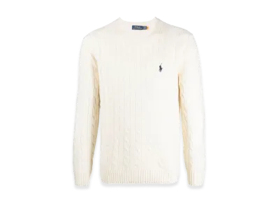 Polo Ralph Lauren Wool And Cashmere Crewneck Sweater With Logo "White"