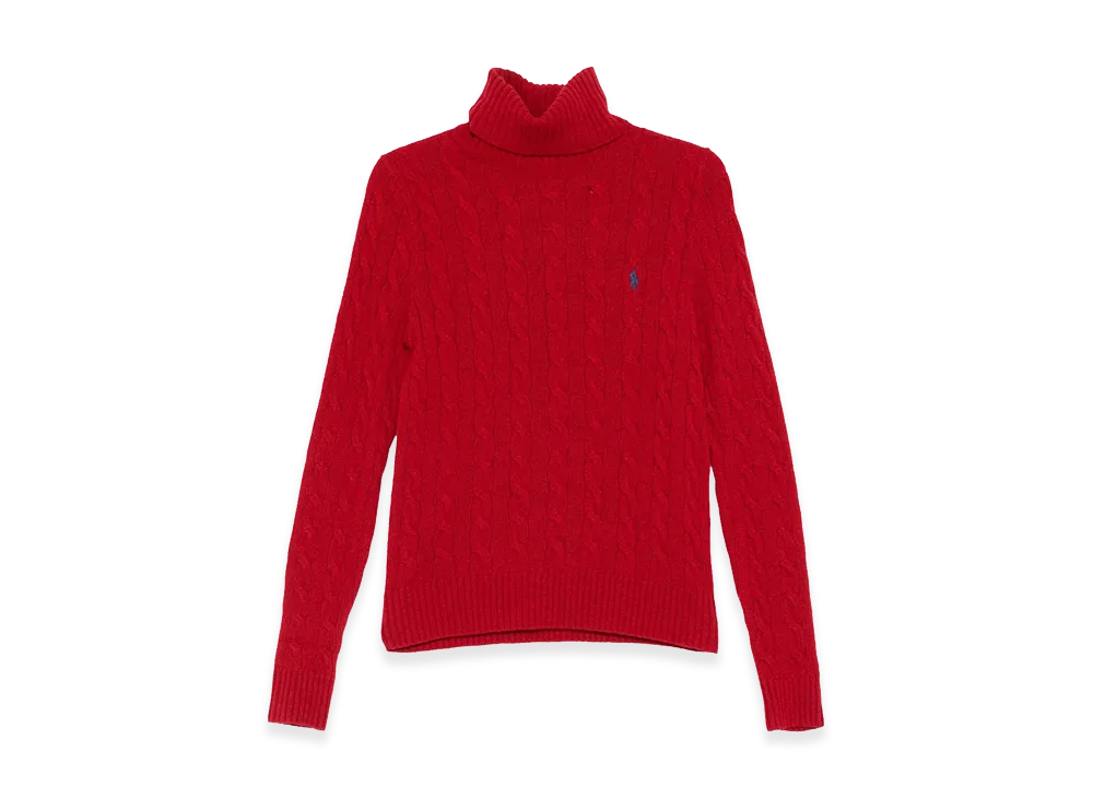 Polo Ralph Lauren Women's Wool Blend Sweater "Red"