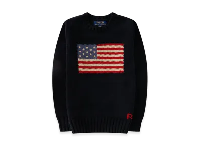 Polo Ralph Lauren Kids The Iconic Flag Cotton Jumper "Navy"