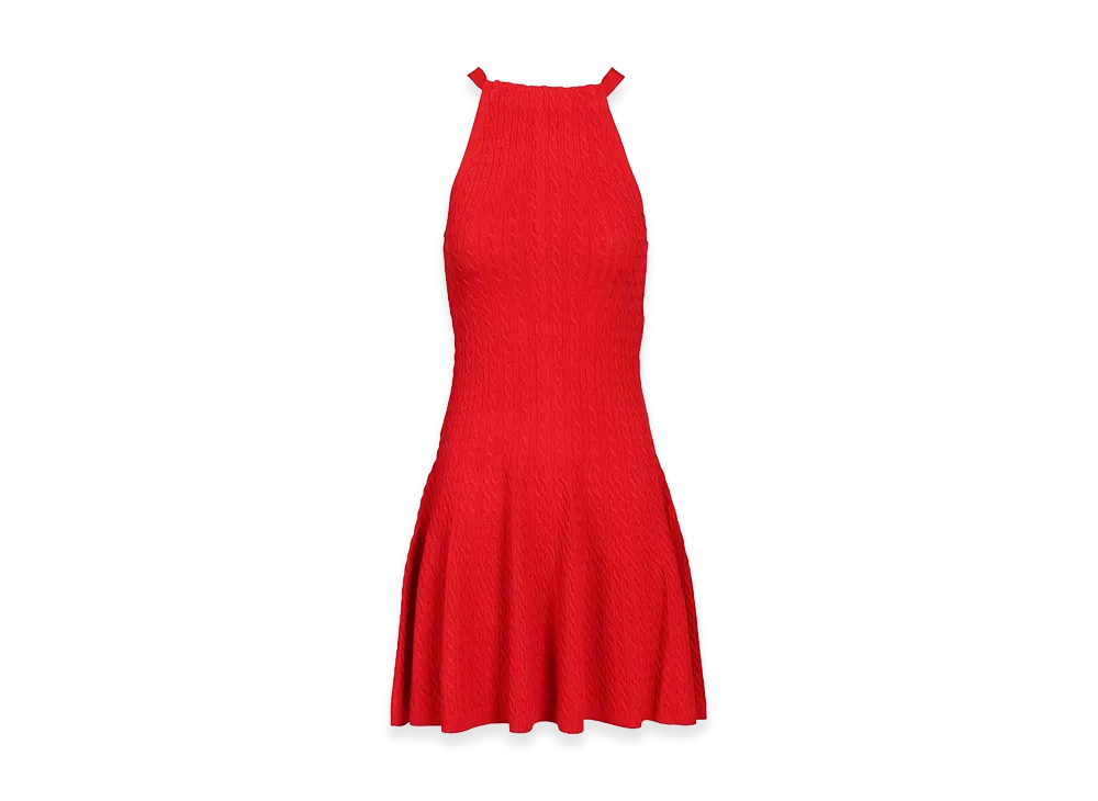 Polo Ralph Lauren Women's Cable Knit Halter Dress "Red"