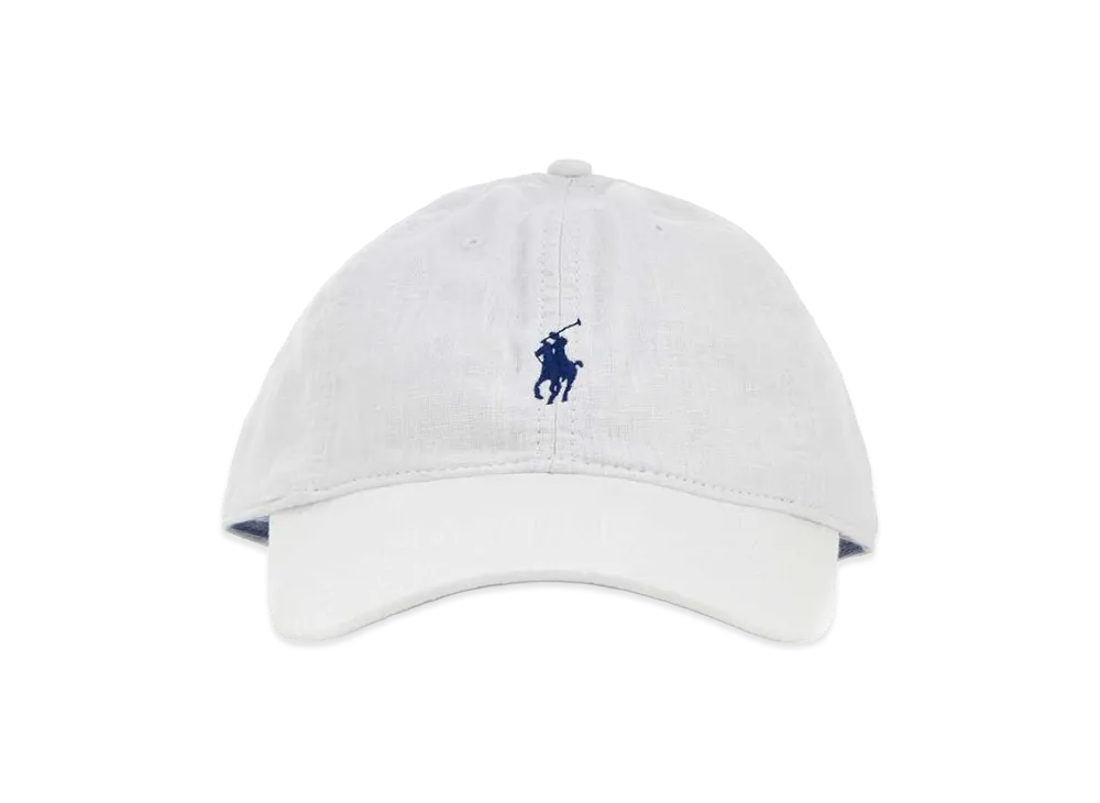 Polo Ralph Lauren Linen Baseball Cap "White"