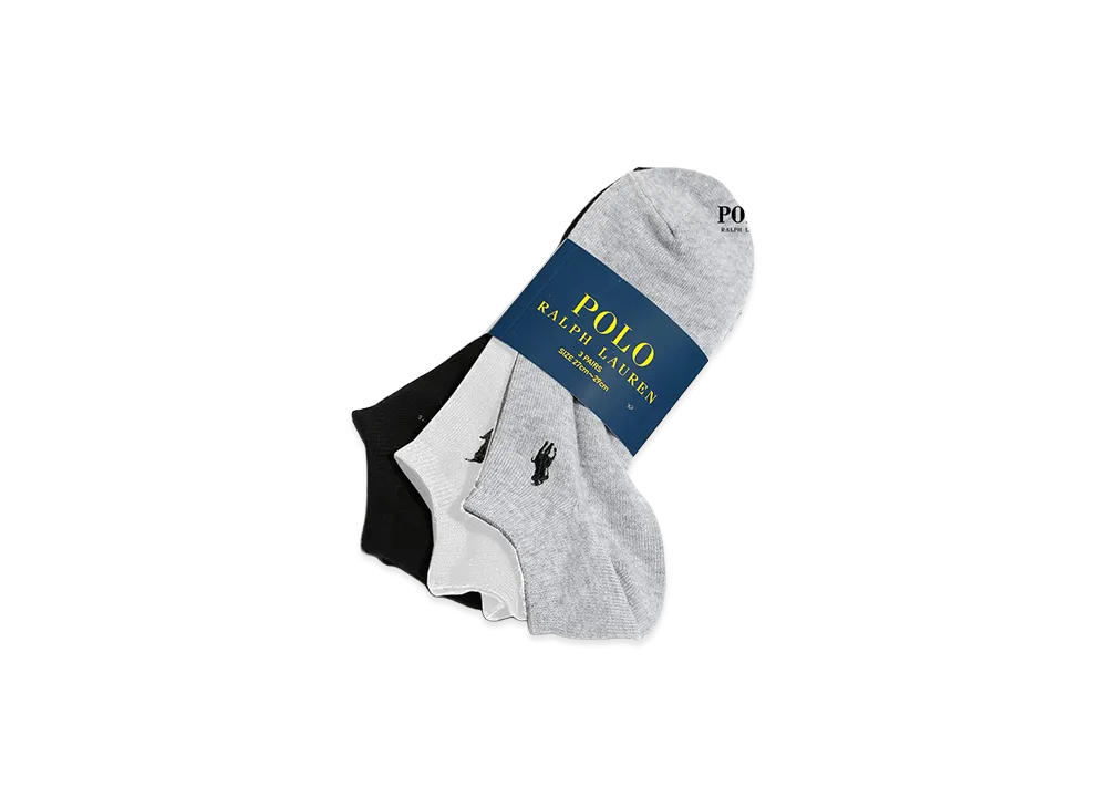 Polo Ralph Lauren One-Point Logo Ankle Socks 3-Pack "3 Colors (Pattern B)"
