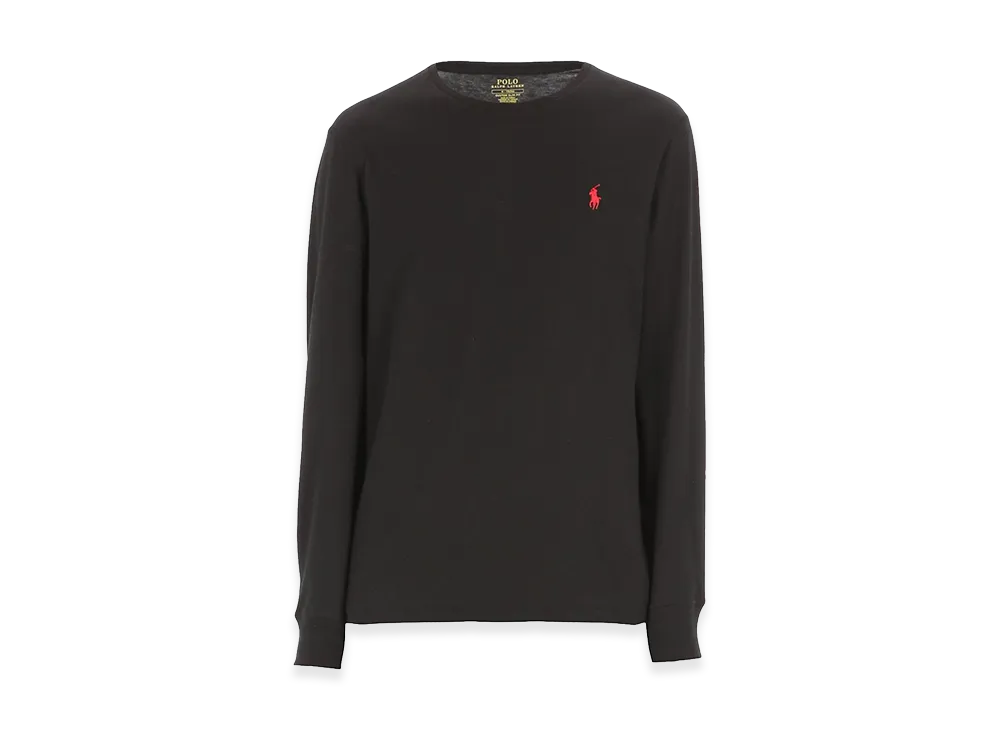 Polo Ralph Lauren Crewneck Cotton Long Sleeve T-Shirt "Black"