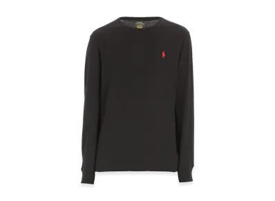 Polo Ralph Lauren Crewneck Cotton Long Sleeve T-Shirt "Black"