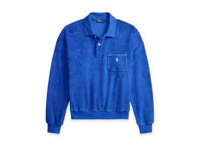 Polo Ralph Lauren Women's Terry Long Sleeve Polo Shirt "Blue"