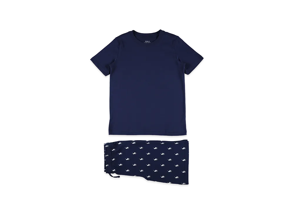Polo Ralph Lauren Kids Crewneck Cotton Pajamas "Navy Blue"