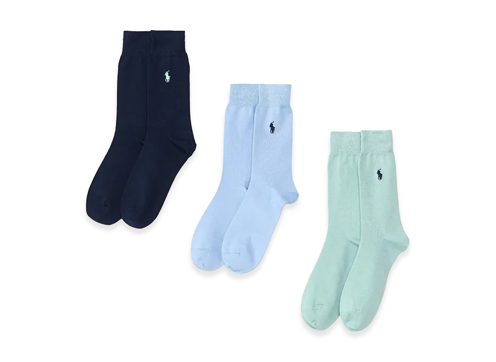 Polo Ralph Lauren Cotton Blend Trouser Socks 3 Pack "Multicolor"