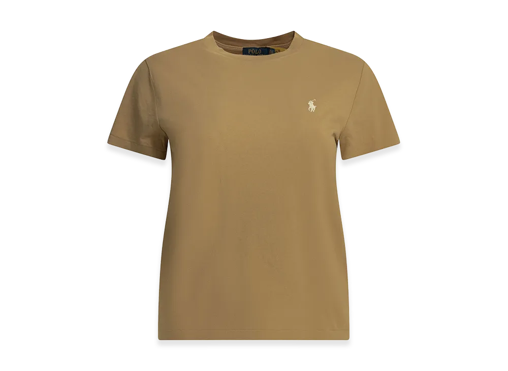 Polo Ralph Lauren Women's Crew-Neck T-Shirt With Logo "Beige"