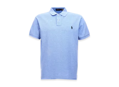 Polo Ralph Lauren Melange Piquet Polo Shirt "Light Blue"