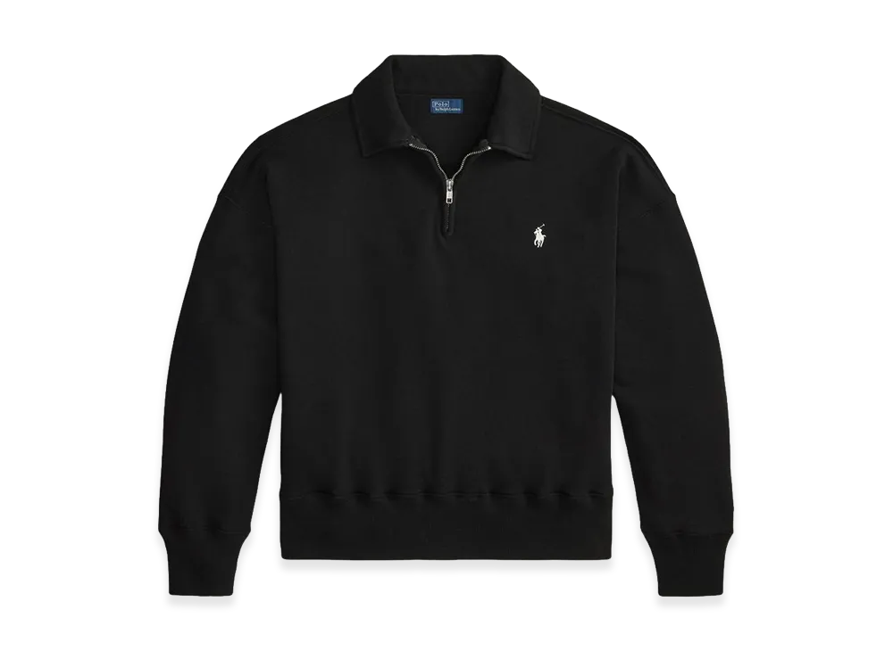 Polo Ralph Lauren Women's Quarter Zip Fleece Pullover "Black"