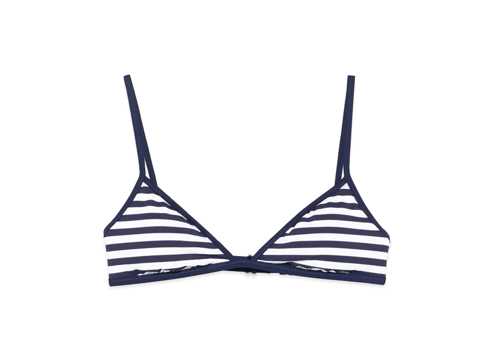 Polo Ralph Lauren Women's And Striped Bikini Top "White/Navy"