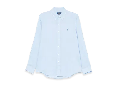 Polo Ralph Lauren Custom Fit Linen Shirt "Light Blue"