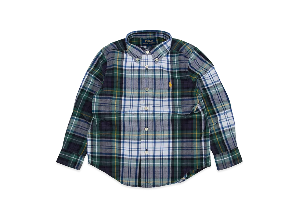Polo Ralph Lauren Kids Cotton Shirt "Green/Multicolor"