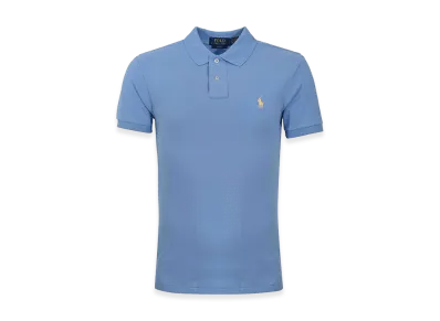 Polo Ralph Lauren Two-Button Cotton Polo Shirt With Logo "Blue"