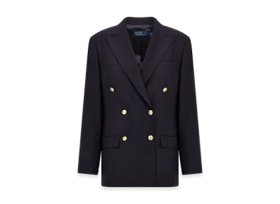 Polo Ralph Lauren Women's Double-Breasted Wool Blazer "Dark Blue"