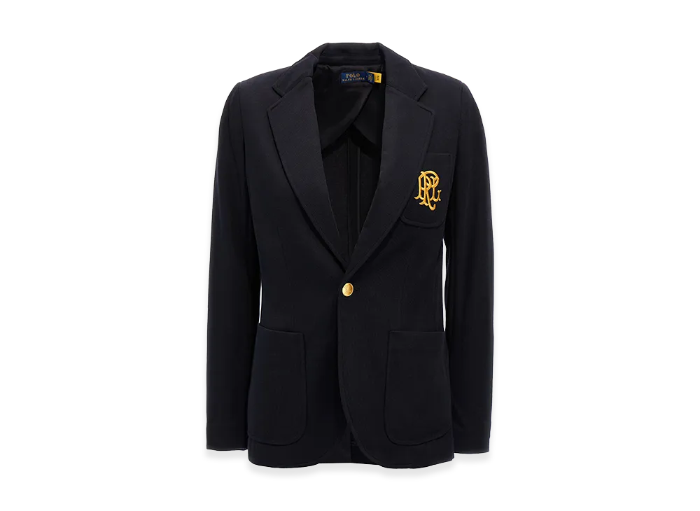 Polo Ralph Lauren Women's Double-Knit Jacquard Blazer "Dark Blue"