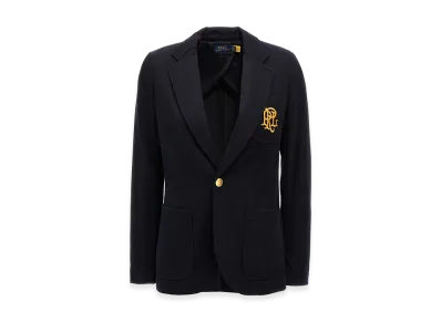Polo Ralph Lauren Women's Double-Knit Jacquard Blazer "Dark Blue"