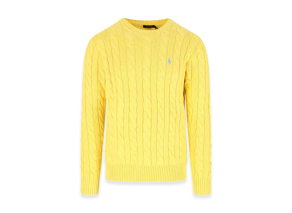 Polo Ralph Lauren Cotton Braided Sweater "Yellow"