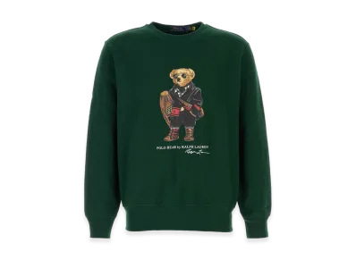Polo Ralph Lauren Sweatshirt With Holiday Teddy Bear "Green"
