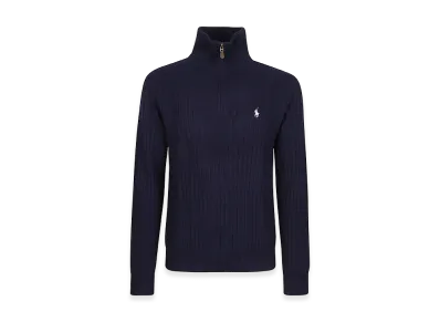 Polo Ralph Lauren Wool Half Zip Sweater "Navy Blue"