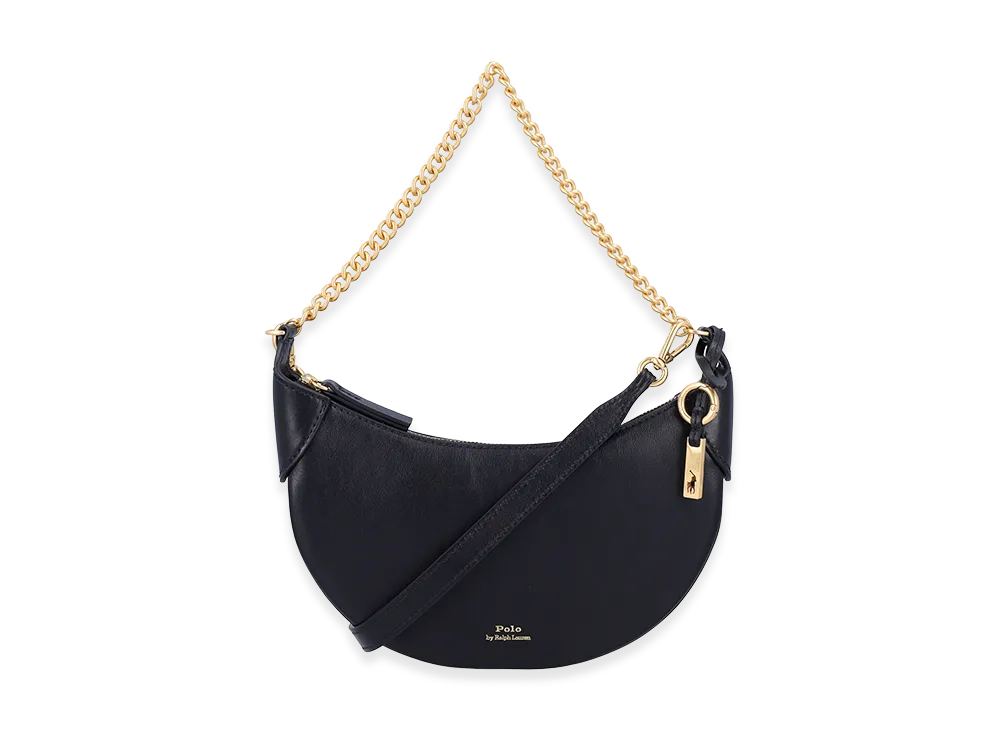 Polo Ralph Lauren Women's Leather Shoulder Bag "Black"