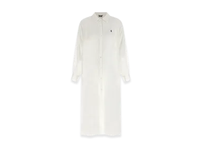 Polo Ralph Lauren Women's Maxi Boyfriend Shirt Dress "White"