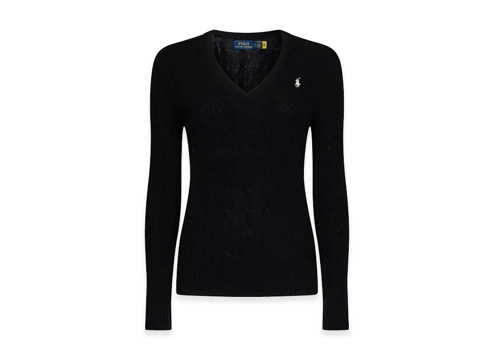 Polo Ralph Lauren Women's Cable-Knit Wool And Cashmere Pullover "Black"