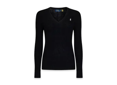 Polo Ralph Lauren Women's Cable-Knit Wool And Cashmere Pullover "Black"