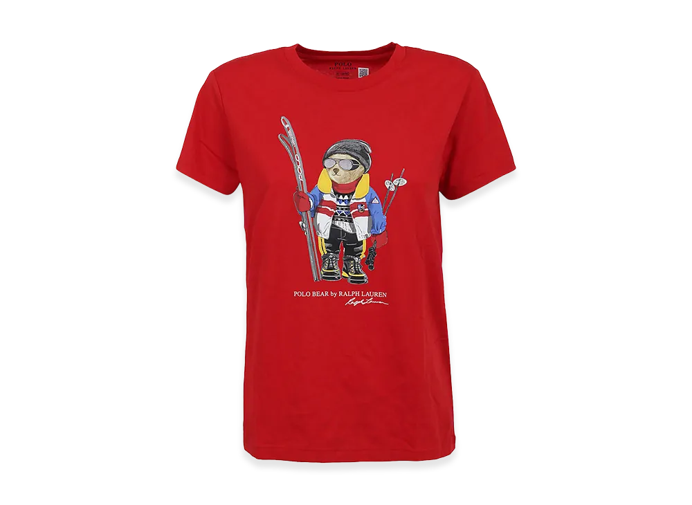 Polo Ralph Lauren Women's Ski Bear Logo Printed T-Shirt "Red"