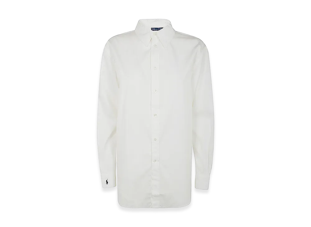 Polo Ralph Lauren Women's Long Sleeves Ligh St-Button Front Shirt "White"