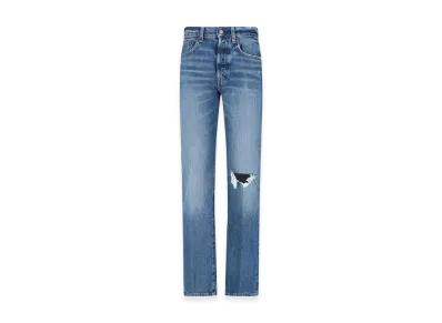 Polo Ralph Lauren Women's Destroyed Straight Jeans "Blue"