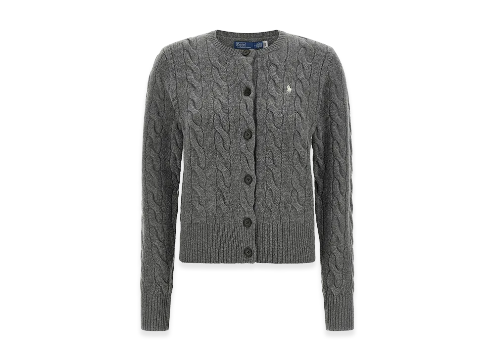 Polo Ralph Lauren Women's Cardigan In Wool And Cashmere "Gray"