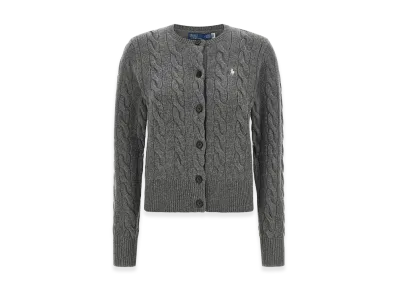 Polo Ralph Lauren Women's Cardigan In Wool And Cashmere "Gray"