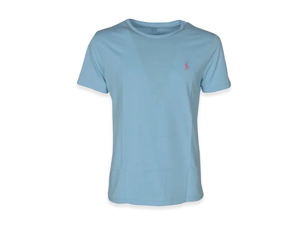 Polo Ralph Lauren Contrasting Logo T-Shirt In "Light Blue"