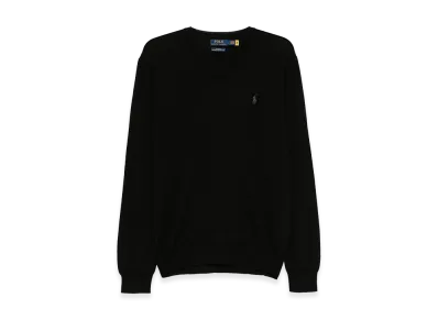 Polo Ralph Lauren V-Neck Sweater With Logo "Black"