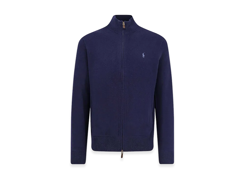 Polo Ralph Lauren Cardigan In Lana "Dark Blue"