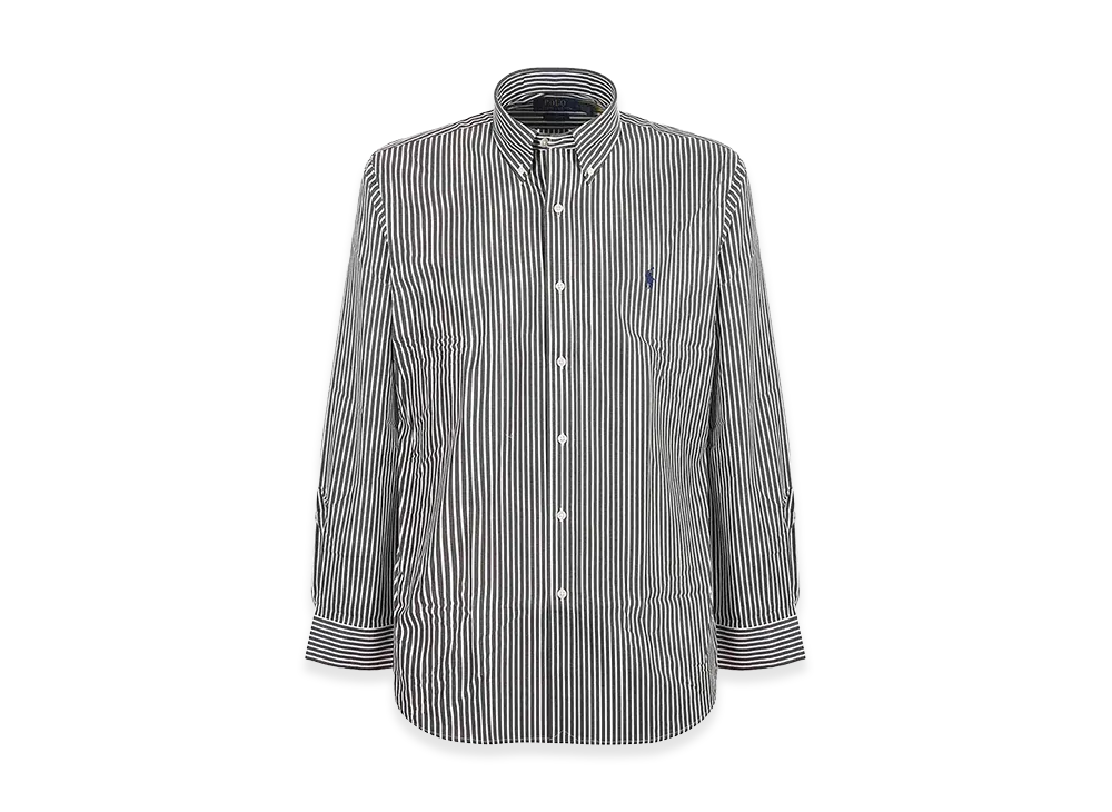 Polo Ralph Lauren Striped Cotton Poplin Shirt "Green"