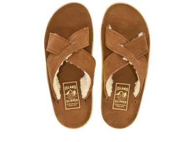ISLAND SLIPPER Classic Slide + Mouton "Peanut Suede" PT223MOU