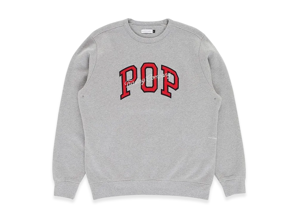 POP TRADING COMPANY Desi Arch Crewneck Sweat "Gray"
