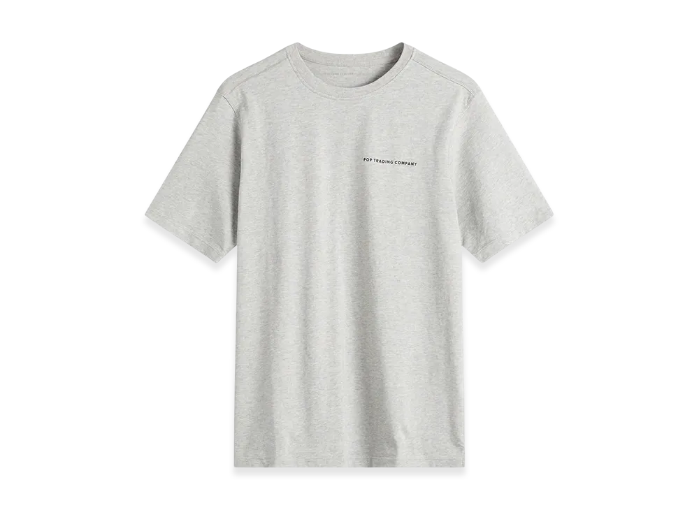 POP TRADING COMPANY Reflective Logo T-Shirt "Grey Heather"