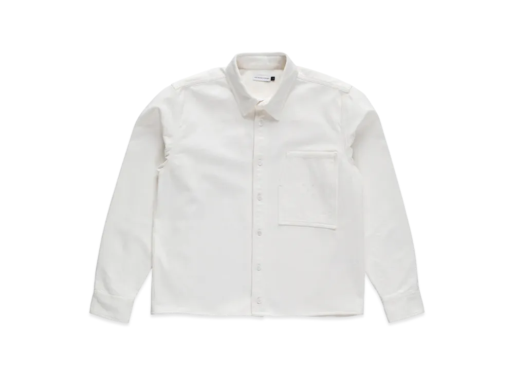 POP TRADING COMPANY Button Overshirt "White"