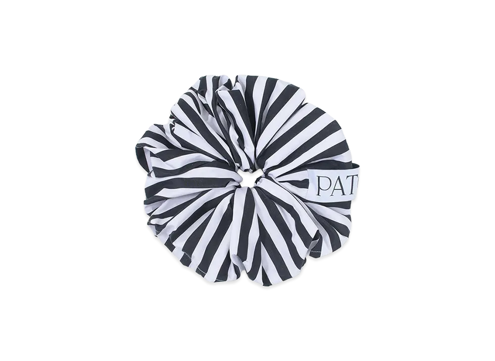 PATOU Women's Scrunchie Large "Black Stripe"