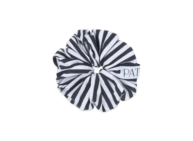 PATOU Women's Scrunchie Large "Black Stripe"