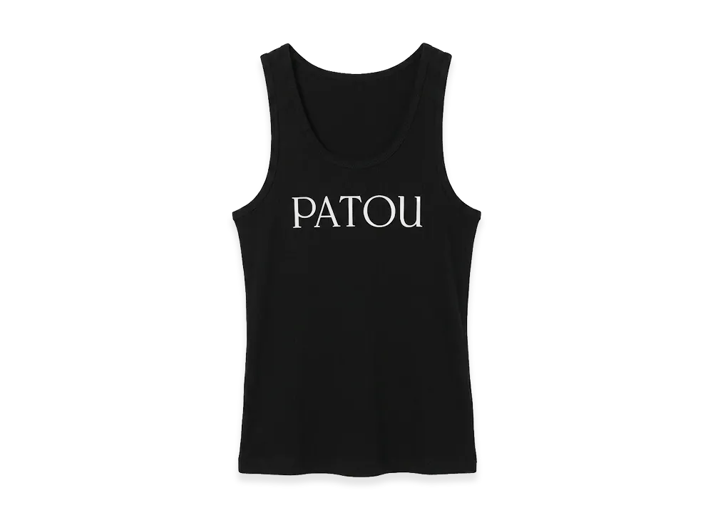 PATOU Women's Logo Print Tank Top "Black"