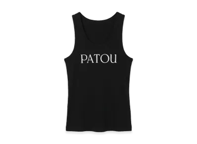 PATOU Women's Logo Print Tank Top "Black"