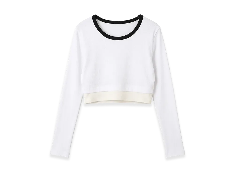 PATOU Women's Open Back Cropped T-Shirt "White"
